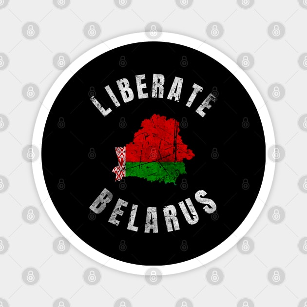 LIBERATE BELARUS PROTEST DISTRESSED Magnet by ProgressiveMOB